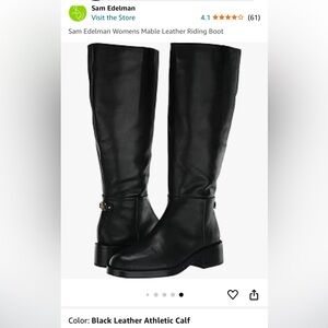 Sam Edelman Womens Mable Leather Riding Boot Athletic Calf